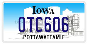 OTC606 license plate in Iowa