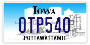 OTP540  license plate in IA