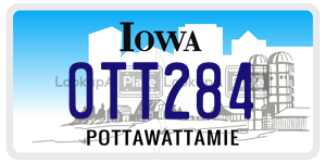 OTT284  license plate in IA