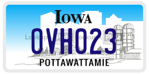 OVH023  license plate in IA