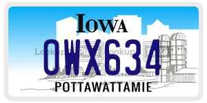 OWX634  license plate in IA