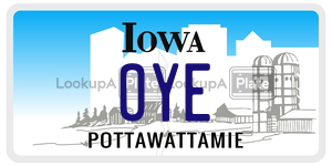 OYE license plate in Iowa