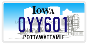 OYY601  license plate in IA