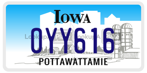 OYY616  license plate in IA