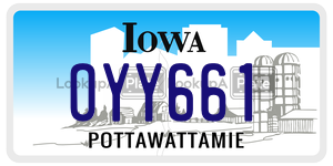 OYY661  license plate in IA