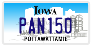 PAN150  license plate in IA