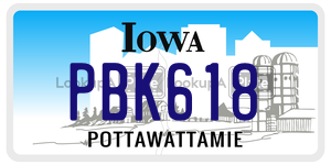 PBK618 license plate in Iowa