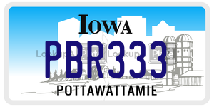 PBR333  license plate in IA