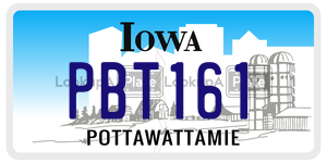 PBT161  license plate in IA
