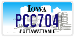 PCC704  license plate in IA
