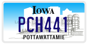 PCH441 license plate in Iowa