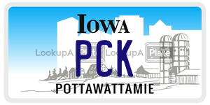 PCK license plate in Iowa