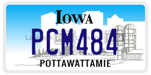 PCM484 license plate in Iowa
