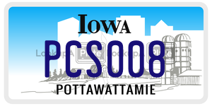 PCS008  license plate in IA