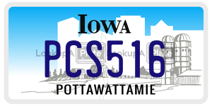 PCS516  license plate in IA