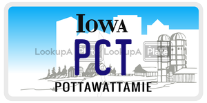 PCT  license plate in IA