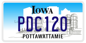 PDC120  license plate in IA