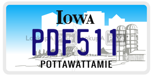PDF511  license plate in IA