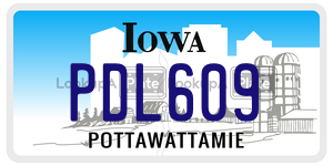 PDL609 license plate in Iowa