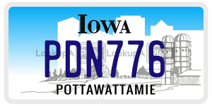 PDN776  license plate in IA
