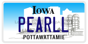 PEARLL  license plate in IA