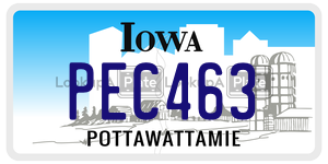 PEC463  license plate in IA