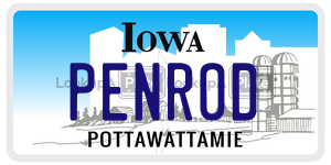 PENROD  license plate in IA