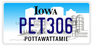 PET306  license plate in IA