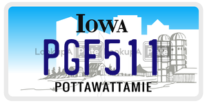 PGF511  license plate in IA