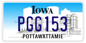 PGG153  license plate in IA