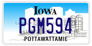 PGM594  license plate in IA