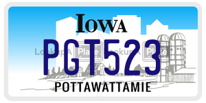 PGT523  license plate in IA