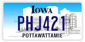 PHJ421  license plate in IA