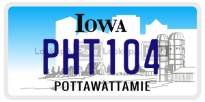 PHT104  license plate in IA