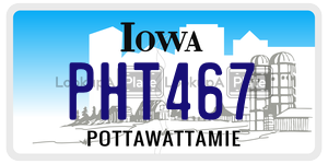 PHT467  license plate in IA