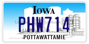 PHW714  license plate in IA