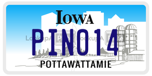 PIN014  license plate in IA
