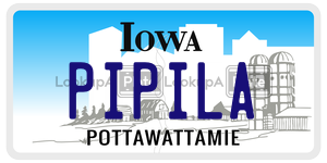 PIPILA  license plate in IA