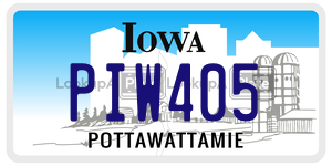 PIW405 license plate in Iowa