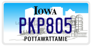 PKP805  license plate in IA