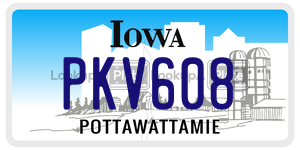 PKV608 license plate in Iowa