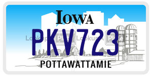 PKV723  license plate in IA
