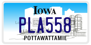 PLA558  license plate in IA
