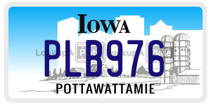 PLB976 license plate in Iowa
