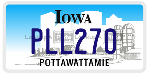 PLL270  license plate in IA