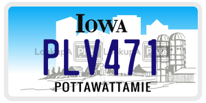 PLV471 license plate in Iowa