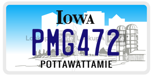 PMG472 license plate in Iowa