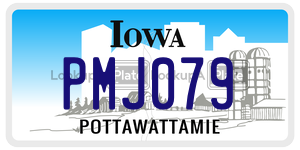 PMJ079  license plate in IA