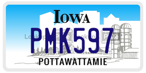 PMK597  license plate in IA