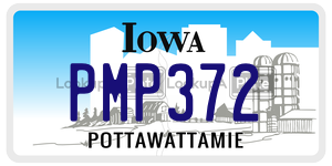 PMP372  license plate in IA